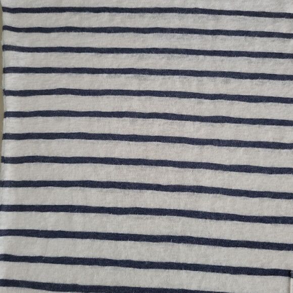 LNA Iles Navy Stripe Distressed Crewneck Short-sleeve Pullover Top - Picture 14 of 16